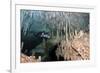 Diver Using Side Mount Gear in Cave in Mexico-null-Framed Photographic Print