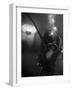 Diver Wearing Deep Sea Diving Suit in the Water-null-Framed Photographic Print