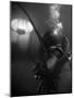 Diver Wearing Deep Sea Diving Suit in the Water-null-Mounted Photographic Print