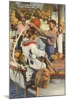 Diver with Sponges, Tarpon Springs, Florida-null-Mounted Art Print