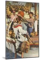 Diver with Sponges, Tarpon Springs, Florida-null-Mounted Art Print