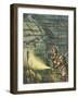 Divers and 'Lusitania'-E Mainetti-Framed Art Print