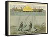 Divers Salvaging Guns from the Seabed, C1855-null-Framed Stretched Canvas