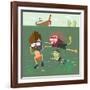 Divers Snorkeling in the Sea Thailand-Sajja-Framed Art Print