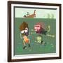 Divers Snorkeling in the Sea Thailand-Sajja-Framed Art Print