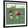 Divers Snorkeling in the Sea Thailand-Sajja-Framed Art Print