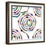 Diverse People round Circle Seamless Pattern-cienpies-Framed Photographic Print