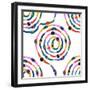 Diverse People round Circle Seamless Pattern-cienpies-Framed Photographic Print