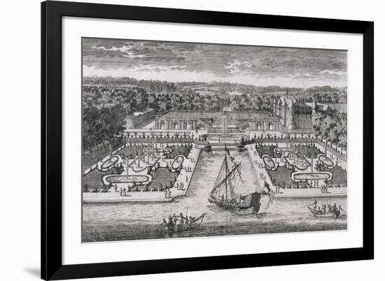 Diverses vues de Chantilly : vue et perspective du canal, des jardins et du château-Adam Perelle-Framed Giclee Print