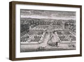 Diverses vues de Chantilly : vue et perspective du canal, des jardins et du château-Adam Perelle-Framed Giclee Print