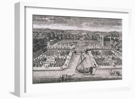 Diverses vues de Chantilly : vue et perspective du canal, des jardins et du château-Adam Perelle-Framed Giclee Print