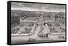 Diverses vues de Chantilly : vue et perspective du canal, des jardins et du château-Adam Perelle-Framed Stretched Canvas