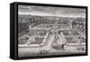 Diverses vues de Chantilly : vue et perspective du canal, des jardins et du château-Adam Perelle-Framed Stretched Canvas