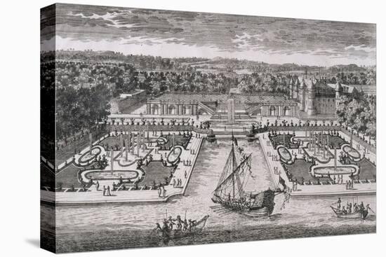Diverses vues de Chantilly : vue et perspective du canal, des jardins et du château-Adam Perelle-Stretched Canvas