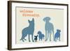 Diversity - Blue Version-Dog is Good-Framed Art Print