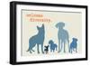 Diversity - Blue Version-Dog is Good-Framed Art Print