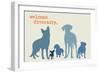 Diversity - Blue Version-Dog is Good-Framed Art Print