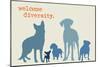 Diversity - Blue Version-Dog is Good-Mounted Art Print