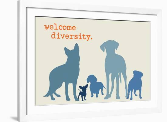 Diversity - Blue Version-Dog is Good-Framed Art Print