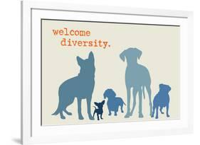 Diversity - Blue Version-Dog is Good-Framed Art Print