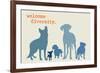 Diversity - Blue Version-Dog is Good-Framed Art Print