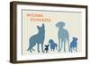 Diversity - Blue Version-Dog is Good-Framed Premium Giclee Print