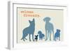 Diversity - Blue Version-Dog is Good-Framed Premium Giclee Print