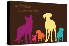 Diversity - Darker Version-Dog is Good-Stretched Canvas