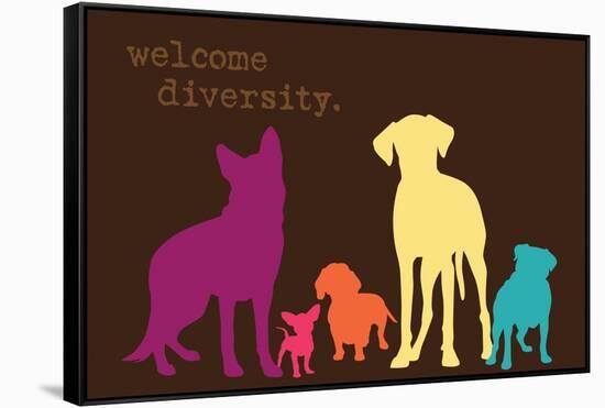 Diversity - Darker Version-Dog is Good-Framed Stretched Canvas