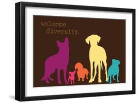 Diversity - Darker Version-Dog is Good-Framed Art Print