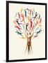 Diversity People Tree-cienpies-Framed Art Print