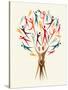 Diversity People Tree-cienpies-Stretched Canvas