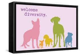 Diversity - Rainbow Version-Dog is Good-Framed Stretched Canvas