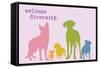 Diversity - Rainbow Version-Dog is Good-Framed Stretched Canvas