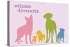 Diversity - Rainbow Version-Dog is Good-Stretched Canvas