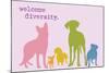 Diversity - Rainbow Version-Dog is Good-Mounted Art Print