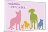 Diversity - Rainbow Version-Dog is Good-Mounted Art Print