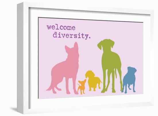 Diversity - Rainbow Version-Dog is Good-Framed Premium Giclee Print