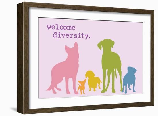 Diversity - Rainbow Version-Dog is Good-Framed Art Print