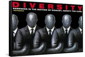 Diversity-null-Framed Stretched Canvas