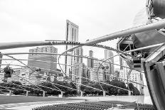 Architecture of Chicago, Jay Pritzker Pavilion and Skyline, Monochrome-DiversityStudio-Photographic Print