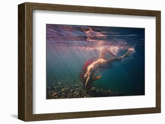 Dives in Beams-Dmitry Laudin-Framed Photographic Print