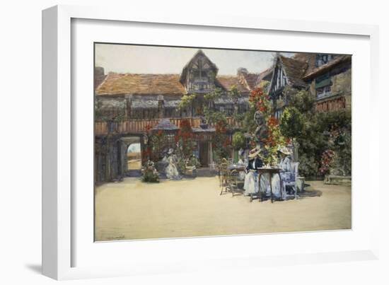 Dives-Sur-Mer (Normandy), in the Courtyard of the Inn Named William the Conqueror-Francis Hopkinson Smith-Framed Giclee Print