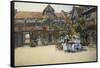 Dives-Sur-Mer (Normandy), in the Courtyard of the Inn Named William the Conqueror-Francis Hopkinson Smith-Framed Stretched Canvas