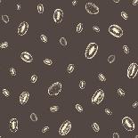 Seamless Coffee Pattern, Coffee Beans Pattern-DiViArt-Art Print