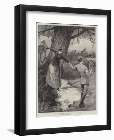 Divided Interests, 'Twixt Love and Sport-Edward Frederick Brewtnall-Framed Giclee Print