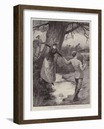 Divided Interests, 'Twixt Love and Sport-Edward Frederick Brewtnall-Framed Giclee Print