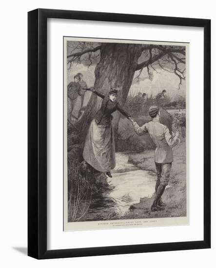 Divided Interests, 'Twixt Love and Sport-Edward Frederick Brewtnall-Framed Giclee Print