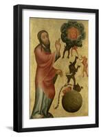 Dividing Light from Darkness from the High Altar of St. Peter's in Hamburg, Grabow Altarpiece, 1383-Master Bertram of Minden-Framed Giclee Print