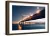 Divine Blue Cityscape, San Francisco Bay Bridge at Night-Vincent James-Framed Photographic Print